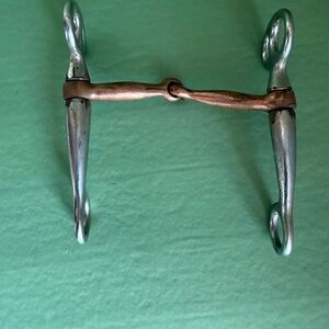 Copper mouth western shank snaffle bit 5”